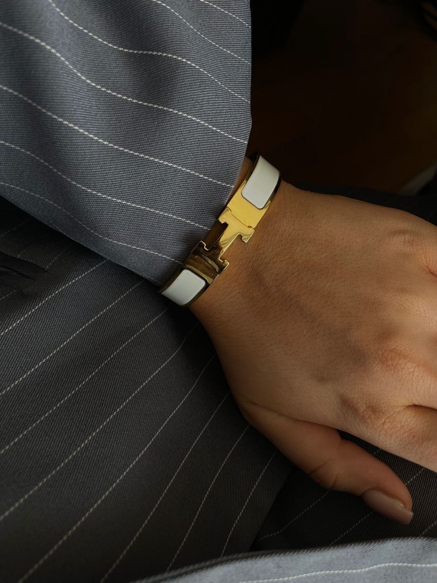 Bracelet H Gold White