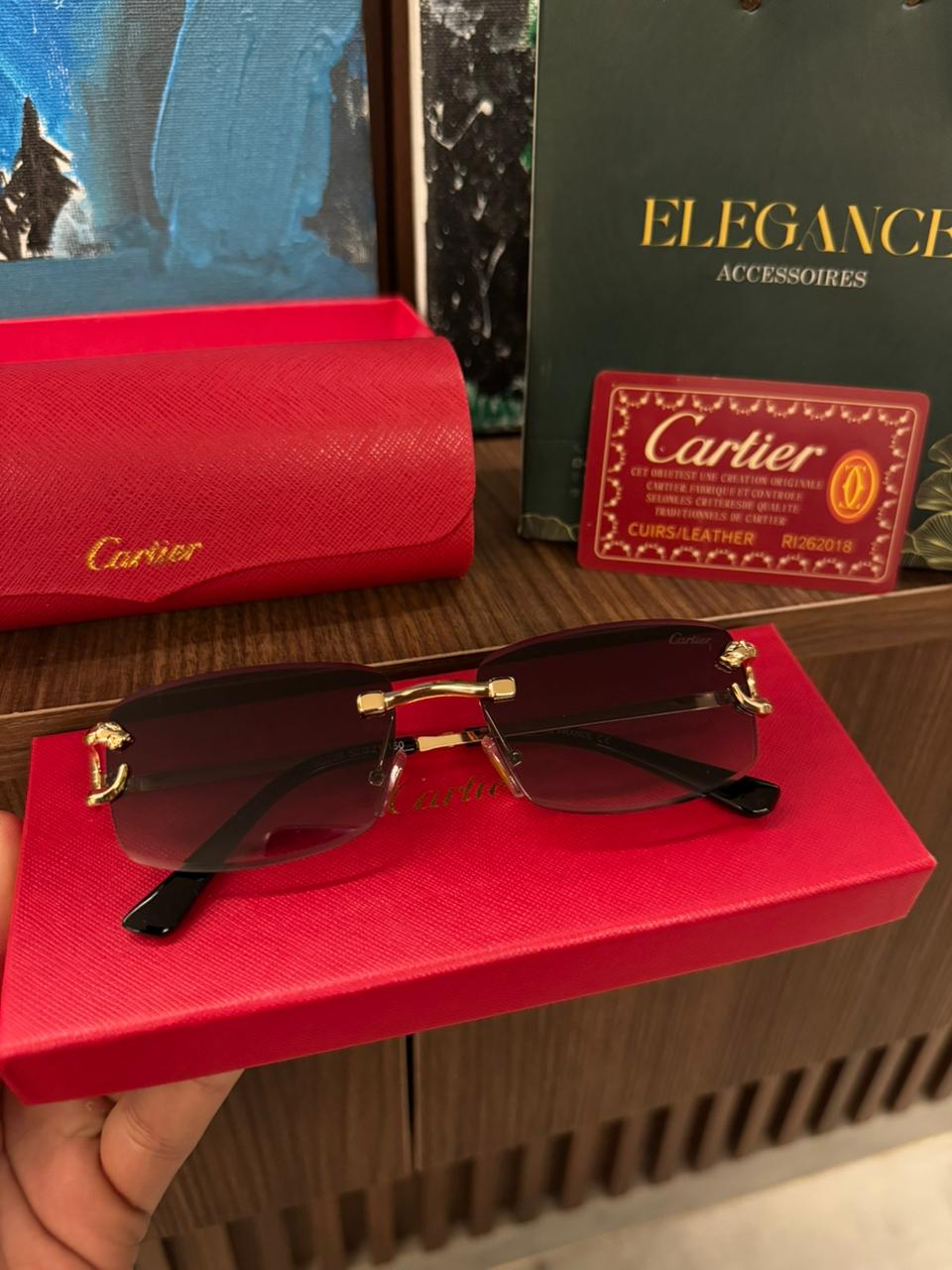 Glasses Cartier Marron