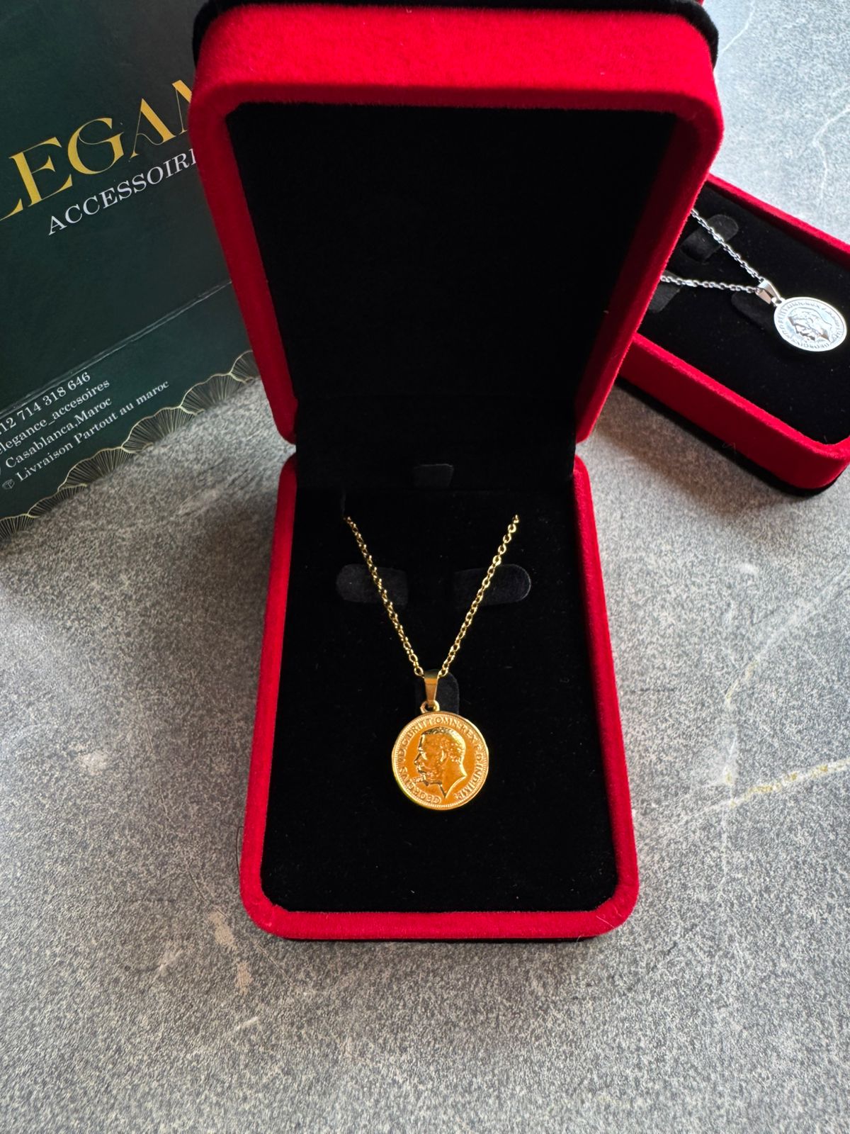 Gold Roman Coin Necklace
